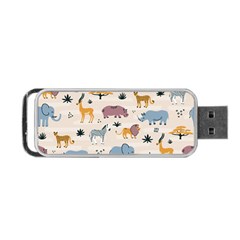 Wild Animals Seamless Pattern Portable Usb Flash (one Side) by pakminggu