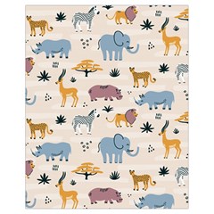 Wild Animals Seamless Pattern Drawstring Bag (small) by pakminggu