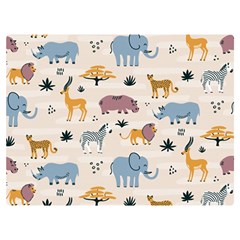 Wild Animals Seamless Pattern Two Sides Premium Plush Fleece Blanket (extra Small) by pakminggu