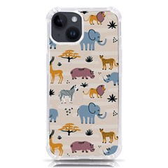 Wild Animals Seamless Pattern Iphone 14 Tpu Uv Print Case by pakminggu