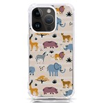 Wild Animals Seamless Pattern iPhone 14 Pro TPU UV Print Case Front