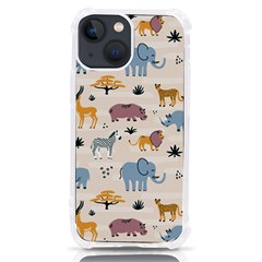 Wild Animals Seamless Pattern Iphone 13 Mini Tpu Uv Print Case by pakminggu