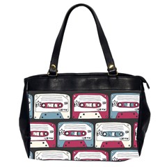 Music Symbols Rock Music Seamless Pattern Oversize Office Handbag (2 Sides) by pakminggu