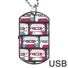 Music Symbols Rock Music Seamless Pattern Dog Tag Usb Flash (two Sides) by pakminggu