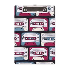 Music Symbols Rock Music Seamless Pattern A5 Acrylic Clipboard by pakminggu