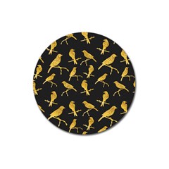 Background With Golden Birds Magnet 3  (round) by pakminggu