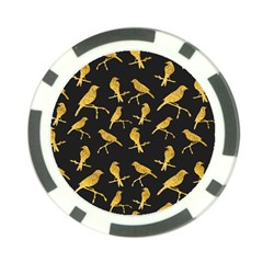 Background With Golden Birds Poker Chip Card Guard by pakminggu