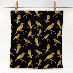 Background With Golden Birds Face Towel by pakminggu