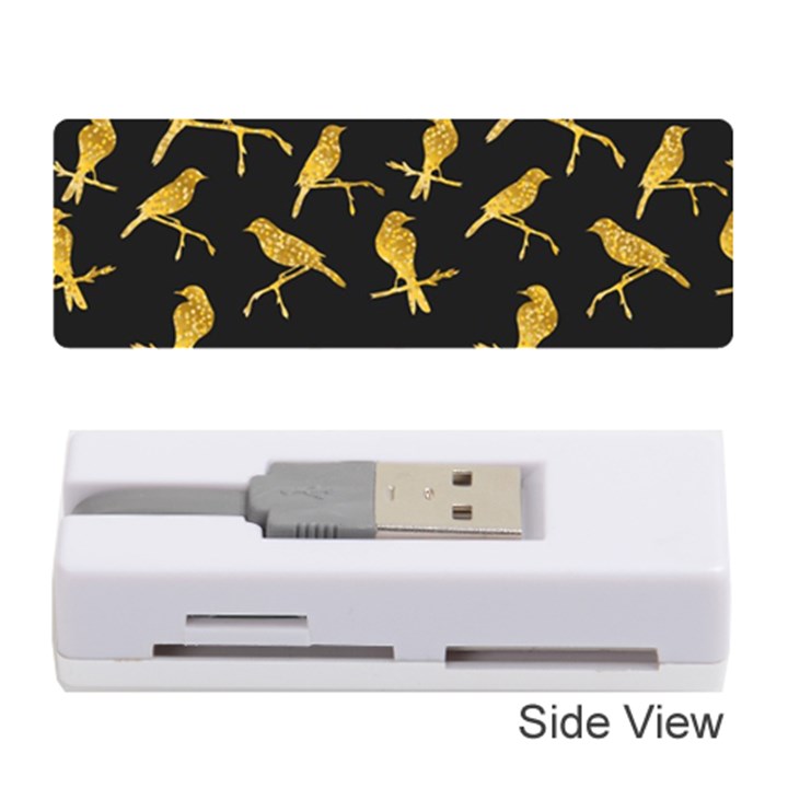 Background With Golden Birds Memory Card Reader (Stick)