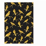 Background With Golden Birds Large Garden Flag (Two Sides) Front