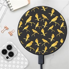 Background With Golden Birds Wireless Fast Charger(black) by pakminggu