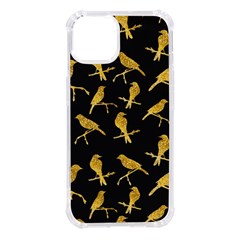 Background With Golden Birds Iphone 14 Tpu Uv Print Case by pakminggu