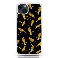 Background With Golden Birds Iphone 14 Plus Tpu Uv Print Case