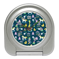 Cute Babies Toys Seamless Pattern Travel Alarm Clock by pakminggu