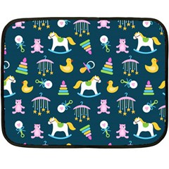 Cute Babies Toys Seamless Pattern Two Sides Fleece Blanket (mini) by pakminggu