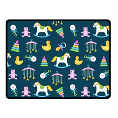 Cute Babies Toys Seamless Pattern Fleece Blanket (small) by pakminggu