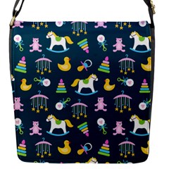 Cute Babies Toys Seamless Pattern Flap Closure Messenger Bag (s) by pakminggu