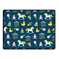 Cute Babies Toys Seamless Pattern Two Sides Fleece Blanket (small) by pakminggu