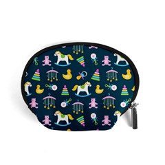 Cute Babies Toys Seamless Pattern Accessory Pouch (small) by pakminggu