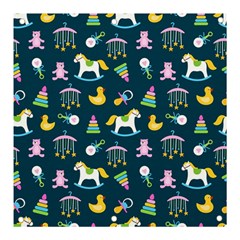 Cute Babies Toys Seamless Pattern Banner And Sign 3  X 3  by pakminggu