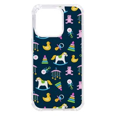 Cute Babies Toys Seamless Pattern Iphone 14 Pro Tpu Uv Print Case