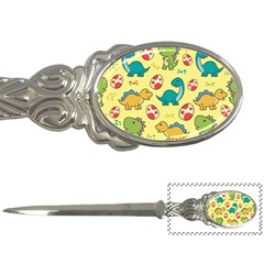 Seamless Pattern With Cute Dinosaurs Character Letter Opener by pakminggu