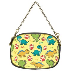 Seamless Pattern With Cute Dinosaurs Character Chain Purse (two Sides) by pakminggu