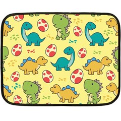 Seamless Pattern With Cute Dinosaurs Character Fleece Blanket (mini) by pakminggu