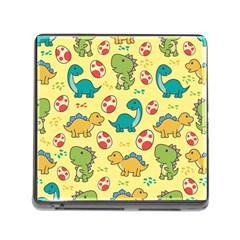 Seamless Pattern With Cute Dinosaurs Character Memory Card Reader (square 5 Slot) by pakminggu