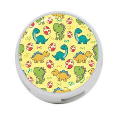 Seamless Pattern With Cute Dinosaurs Character 4-port Usb Hub (two Sides) by pakminggu