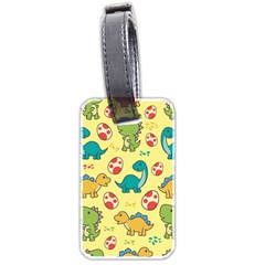 Seamless Pattern With Cute Dinosaurs Character Luggage Tag (two Sides) by pakminggu