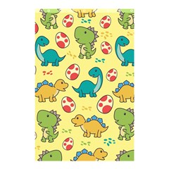 Seamless Pattern With Cute Dinosaurs Character Shower Curtain 48  X 72  (small)  by pakminggu