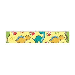 Seamless Pattern With Cute Dinosaurs Character Premium Plush Fleece Scarf (mini) by pakminggu