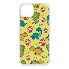 Seamless Pattern With Cute Dinosaurs Character Iphone 14 Plus Tpu Uv Print Case by pakminggu