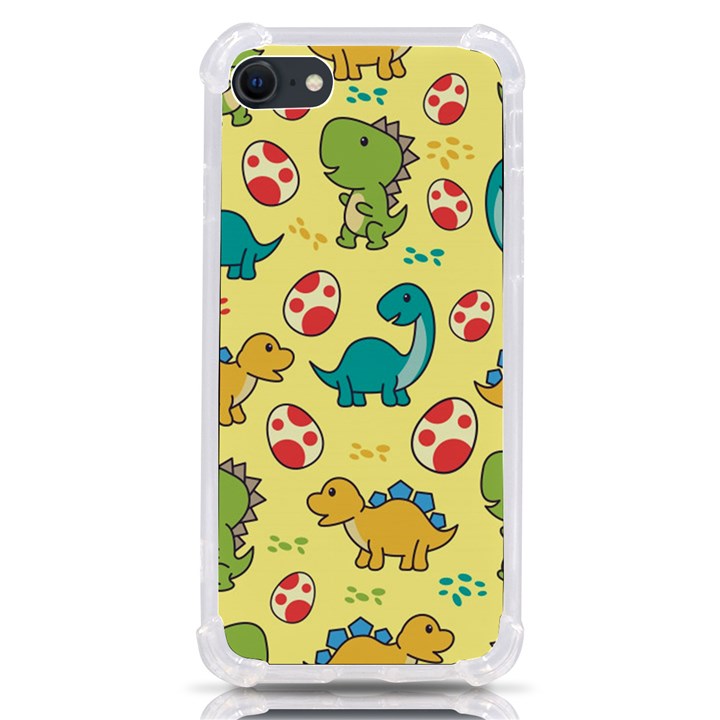 Seamless Pattern With Cute Dinosaurs Character iPhone SE