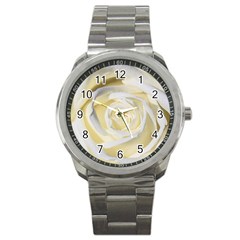 White Roses Flowers Plant Romance Blossom Bloom Nature Flora Petals Sport Metal Watch by pakminggu