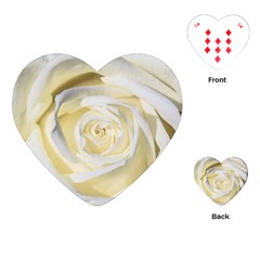 White Roses Flowers Plant Romance Blossom Bloom Nature Flora Petals Playing Cards Single Design (heart) by pakminggu