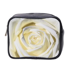 White Roses Flowers Plant Romance Blossom Bloom Nature Flora Petals Mini Toiletries Bag (two Sides) by pakminggu