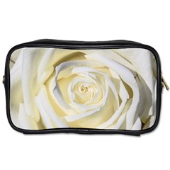 White Roses Flowers Plant Romance Blossom Bloom Nature Flora Petals Toiletries Bag (one Side) by pakminggu