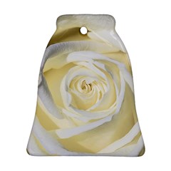 White Roses Flowers Plant Romance Blossom Bloom Nature Flora Petals Bell Ornament (two Sides) by pakminggu