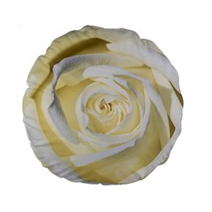 White Roses Flowers Plant Romance Blossom Bloom Nature Flora Petals Standard 15  Premium Round Cushions by pakminggu