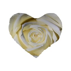 White Roses Flowers Plant Romance Blossom Bloom Nature Flora Petals Standard 16  Premium Heart Shape Cushions by pakminggu