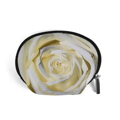 White Roses Flowers Plant Romance Blossom Bloom Nature Flora Petals Accessory Pouch (small) by pakminggu