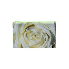 White Roses Flowers Plant Romance Blossom Bloom Nature Flora Petals Cosmetic Bag (xs) by pakminggu