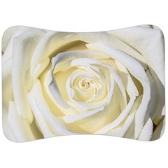 White Roses Flowers Plant Romance Blossom Bloom Nature Flora Petals Velour Seat Head Rest Cushion by pakminggu