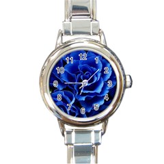 Blue Roses Flowers Plant Romance Blossom Bloom Nature Flora Petals Round Italian Charm Watch by pakminggu