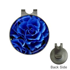 Blue Roses Flowers Plant Romance Blossom Bloom Nature Flora Petals Hat Clips With Golf Markers by pakminggu