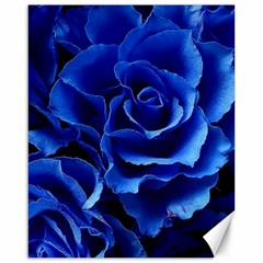 Blue Roses Flowers Plant Romance Blossom Bloom Nature Flora Petals Canvas 16  X 20  by pakminggu