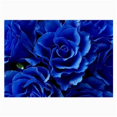 Blue Roses Flowers Plant Romance Blossom Bloom Nature Flora Petals Large Glasses Cloth (2 Sides) by pakminggu