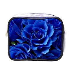 Blue Roses Flowers Plant Romance Blossom Bloom Nature Flora Petals Mini Toiletries Bag (one Side) by pakminggu